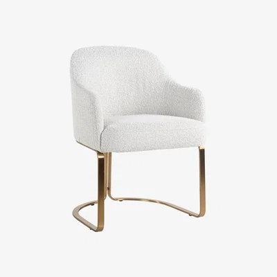 Olivia's Richmond Hadley Chair White Bouclé