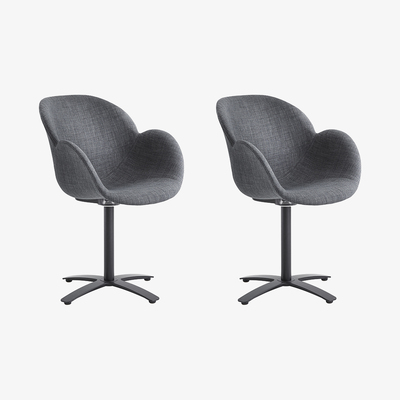 Out & Out Original Caso-Swivel Chairs-Grey