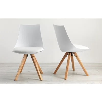 Out & Out Original Scoop - Eames Style Chairs - White - Set of 2