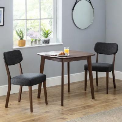 Downtown Julian Bowen Farringdon Chair In Walnut/Grey