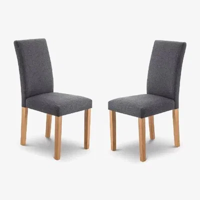 Downtown Julian Bowen Hastings Fabric Dining Chair In Grey