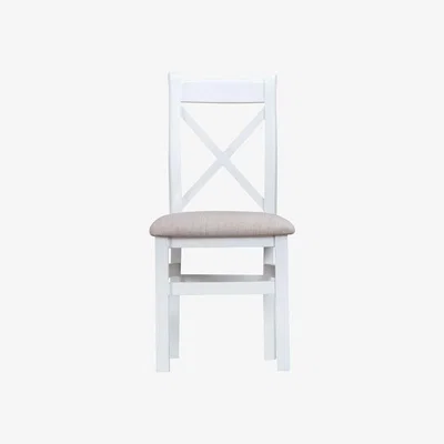 Downtown Tetbury White Cross Back Dining Chair