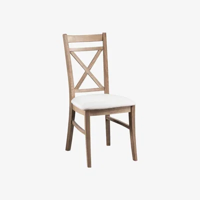 Downtown Wood Bros Henley Dining Chair - Antique Oak - Leather