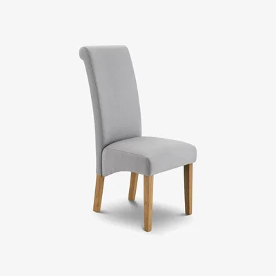 Downtown Julian Bowen Rio Scrollback Fabric Chair In Grey