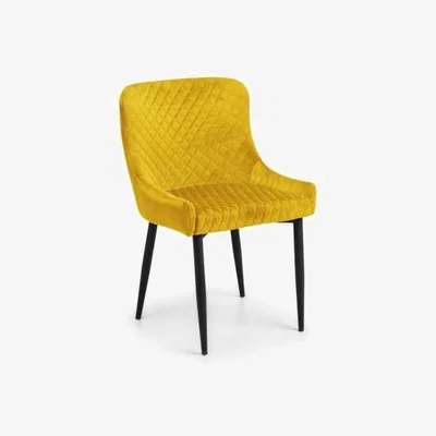 Downtown Julian Bowen Luxe Velvet Dining Chair - Mustard