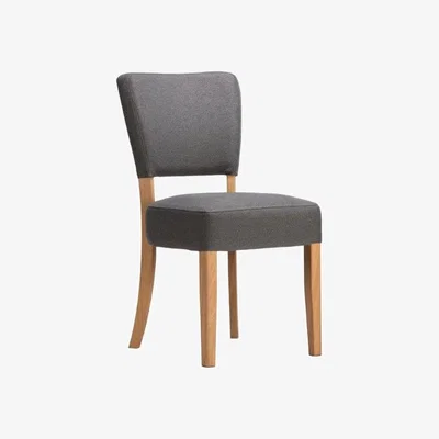 Downtown Bell & Stocchero Bell and Stocchero Nico Dining Chairs Pair - Pewter Fabric, Wood
