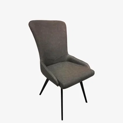 Downtown Juno Dining Chair - Faux Grey Leather