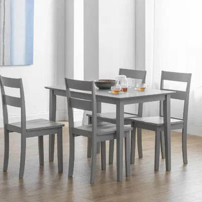 Downtown Julian Bowen Kobe Wooden Dining Chair - Torino Grey In TorinoGrey