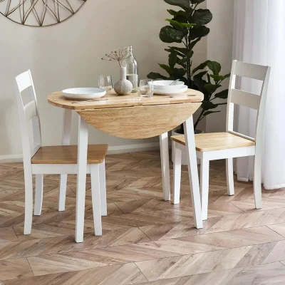 Downtown Julian Bowen Linwood Dining Chair In White/Oak