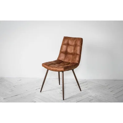 Perch and Parrow Charles Dining Chair in Brown, Set of Two