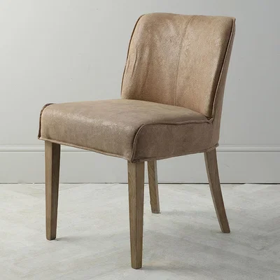 Perch and Parrow Ewan Leather Dining Chair, Pack of two