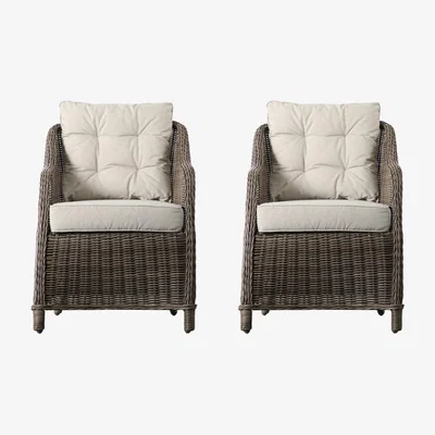 Perch and Parrow Carefree Dining Chair in Grey Set of Two