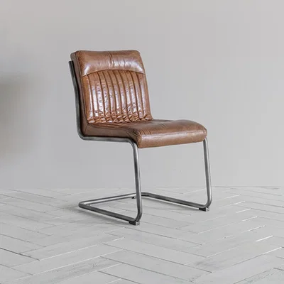 Perch and Parrow Nancy Vintage Leather Chair in Brown