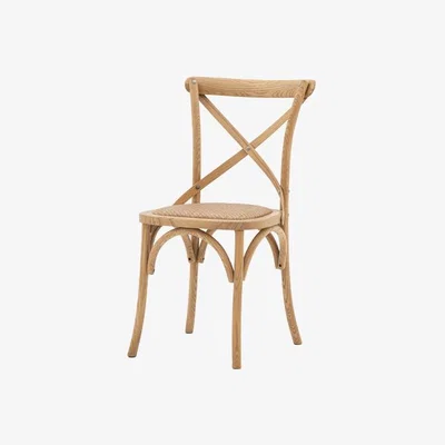 Perch and Parrow Theodore Rattan Dining Chair in Natural - Set of 2