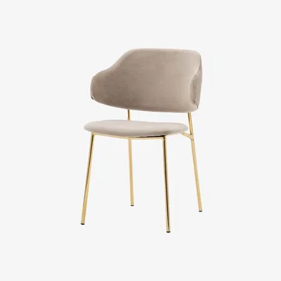 Perch and Parrow Ritzy Dining Chair in Taupe - Set of 2