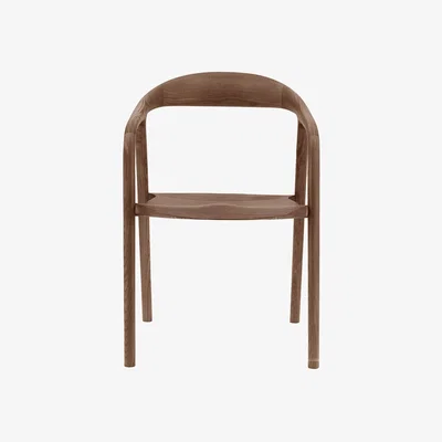 Perch and Parrow Menorca Walnut Dining Chair, Set of 2