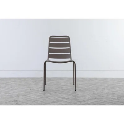 Perch and Parrow Thompson Outdoor Steel Chair in Warm Grey