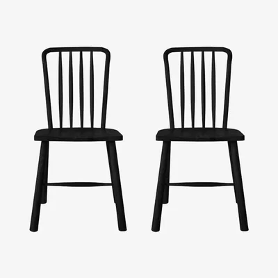 Perch and Parrow Rebecca Oak Dining Chairs, set of 2
