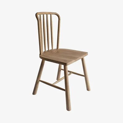 Perch and Parrow Rebecca Oak Dining Chair, Set of 2