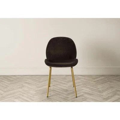 Perch and Parrow Ella Velvet Dining Chair in Pecan Brown, Set of Two
