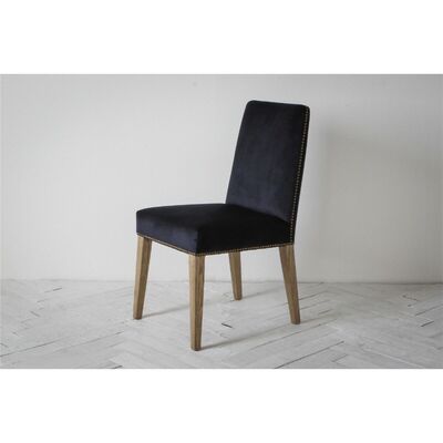 Perch and Parrow Fergus Dining Chair in Marine Velvet, Set of Two