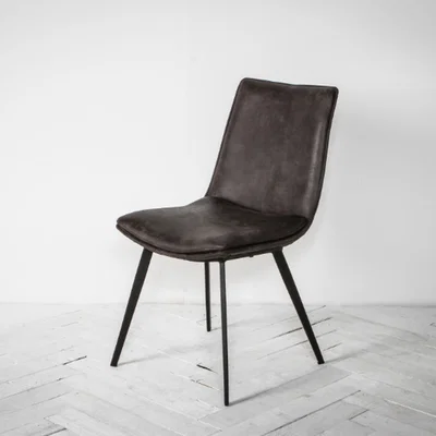 Perch and Parrow Theon Dining Chair in Anthracite, Set of two