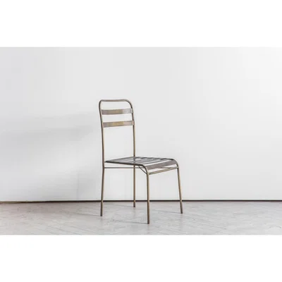 Perch and Parrow Thelma Bistro Metal Chair in Bronze, Pack of Two
