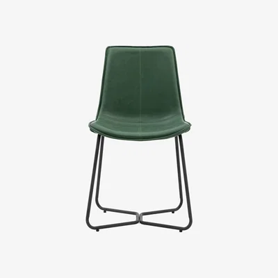 Perch and Parrow Weyburn Green Dining Chair, Set of 2
