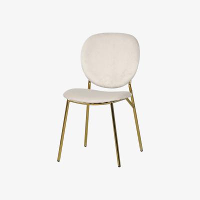 The Range Ivy Upholstered Velvet Kitchen Dining Chair With Gold Legs - Grey