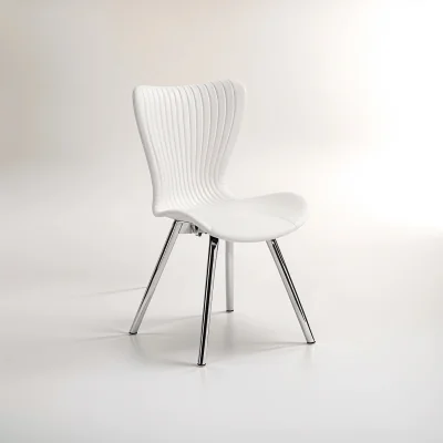 The Range Stockholm White  Textured Dining Chair - White