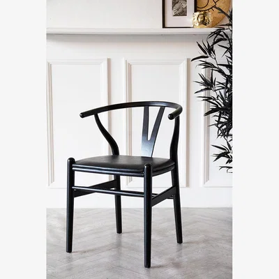 Rockett St George Wishbone-Style Dining Chair Black