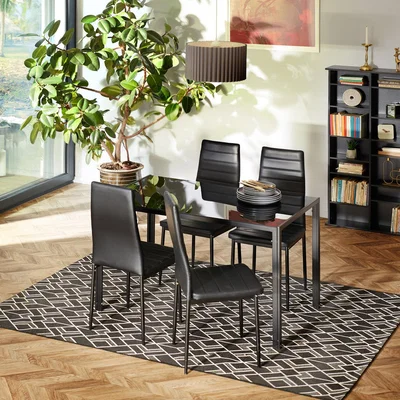 The Range Synthetic Leather Dining Chairs  Set Of 4 - White