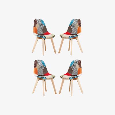 The Range Tulip Patchwork Dining Chair, Set of 4 - Multi-Coloured