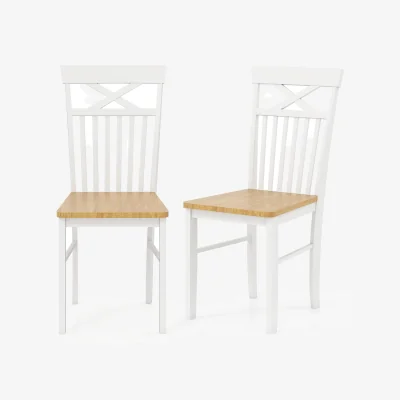 The Range Set of 2 Farmhouse Dining Chair - White