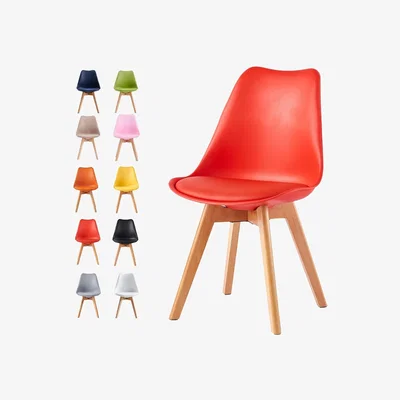 The Range Dining Chairs Designer Chairs Wooden Home Office Commercial EVA - Red
