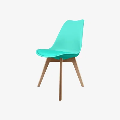 The Range Soho Dining Chair with Squared Legs - Aqua