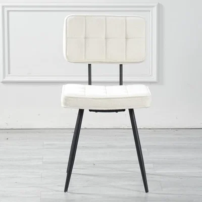 The Range 2 x Braxton Dining Chair Boucle Black Legs - Cream