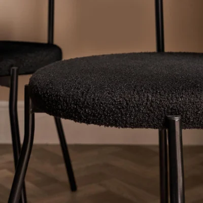 The Range Boucle Dining Chair - Black