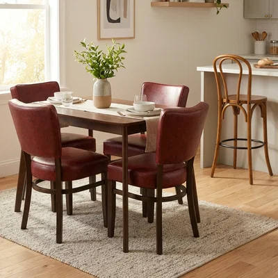 The Range Pair of Oregon Bordeaux Dining Chairs - Bordeaux