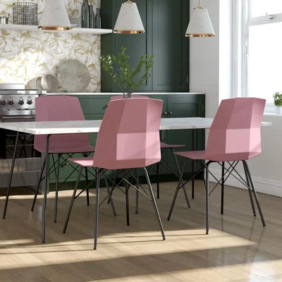 The Range Dorel Home CL Riley Molded Dining Chair Pink - Pink