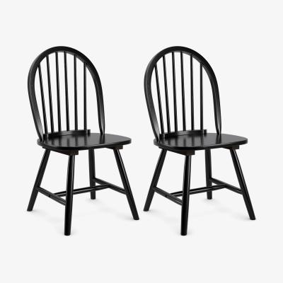 The Range Set of 2 Windsor Dining Chairs - Black