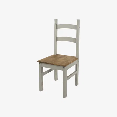 The Range Corona 1500mm Rectangular Table with Four Chairs - Grey washed wax