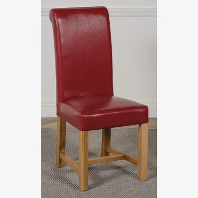 The Range Washington Leather Dining Chairs - Red