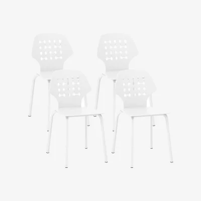 The Range Metal Armless Dining Chairs Set of 4