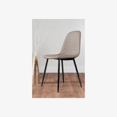 The Range 2x Corona Dining Chairs (Black Leg) - Yellow