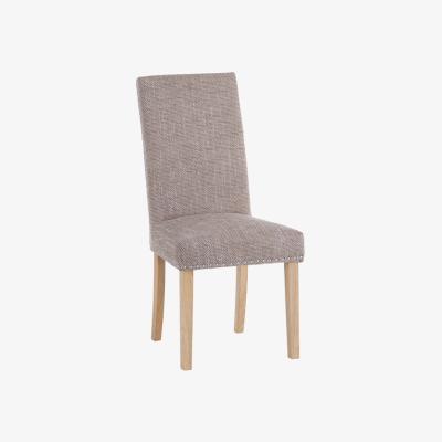 The Range Pair of Formal Studded Dining Chair - Twill