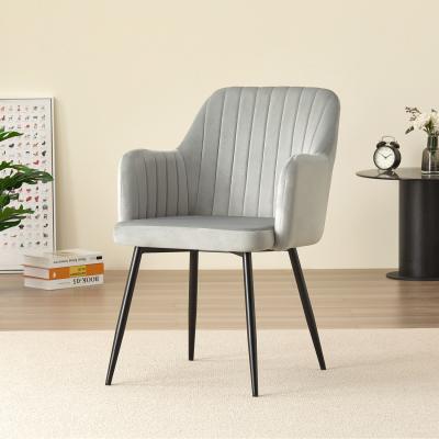 The Range Charlotte Velvet Comfort Dining Chairs - Set of 2 - Grey