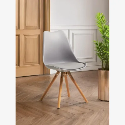 The Range Stockholm Grey Padded Seat Dining Chair - Grey