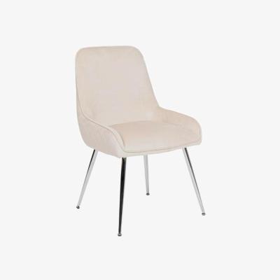 The Range Champagne Velvet Quilted Diamond Stitched Back Set of 2 Dining Chair - Champagne