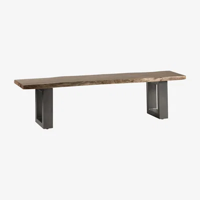 The Range Natural Essential Live Edge Large Dining Bench - Light Wood